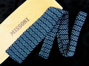 ★*:.*:【美品】WL1008☆【ウール地ニットタイ】ミッソーニ【MISSONI】ネクタイ