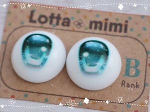 デカールアイ【Type01 エメラルド B品】22mm相当 Lotta mimi