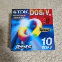 フロッピーディスク　TDK　MF-2HD　DOS/V用　10枚入　BHX10PS　Windows AX　2HD DOS18　未開封品_画像1