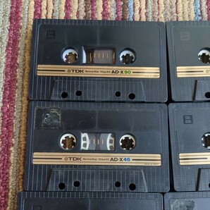 ジャンク TDK 使用済み カセットテープ AD-X 90 46 計8本 当時物 昭和レトロ ノーマルポジションの画像2
