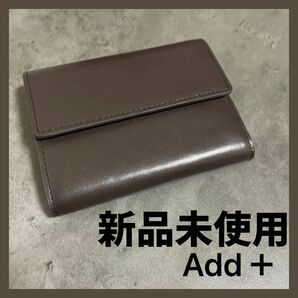 【Add＋】本革　レザー　コンパクトミニウォレット　財布　折りたたみ財布　三つ折り財布　コンパクト財布