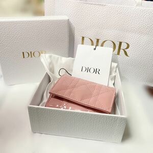 【日本限定】Lady Dior ロータスウォレット　ピンク　三つ折り財布 Dior ディオール クリスチャンディオール LADY 