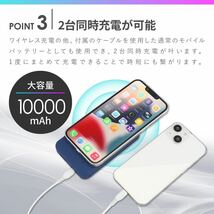 ★☆magsafe対応ワイヤレス充電　モバイルバッテリー　大容量10000mAh　ブラック　PSEマーク表示あり　☆★_画像4