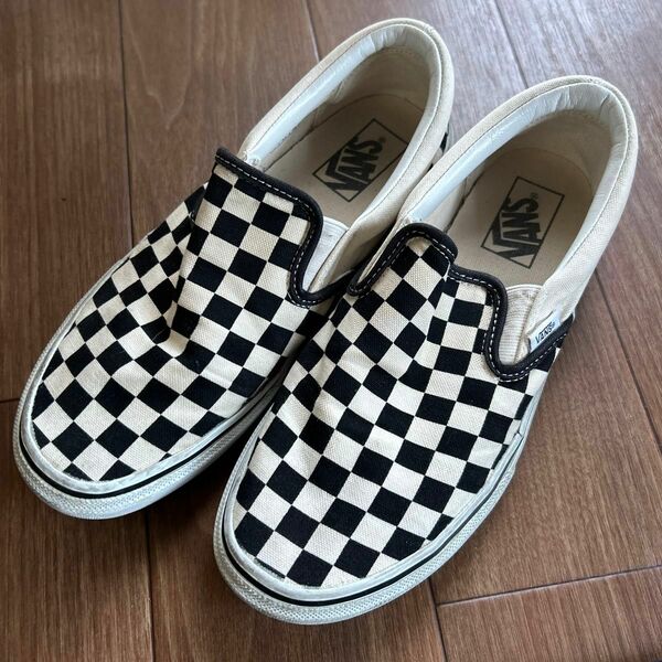 vans スリッポン バンズ チェッカーフラッグ スニーカー