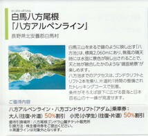 複数可/送料63円〜☆1枚で5名迄割引「 日本スキー場開発株主優待券【 リフト割引券 】」/ 白馬岩岳マウンテンリゾート 竜王SORA terrace 等_画像3