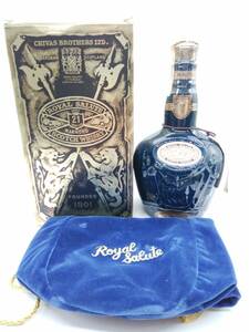 ■ROYAL SALUTE ロイヤルサルート 21年 43％ 700ml ウイスキー 青ボトル 陶器 布袋付