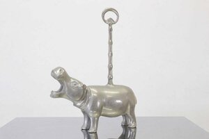 モデルルーム展示品★カバのオブジェ★金属製インテリア置物★475h30