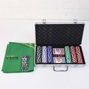 カジノコイン ポーカーチップ ポーカーセット ブラックジャック ハードケース付き★797v09の画像1