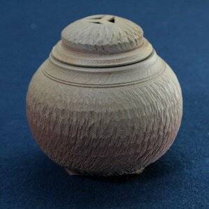 城山 在銘 陶器製 焼き物 香炉 茶道具◆801f14
