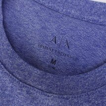 新品タグ付き アルマーニエクスチェンジ Mサイズ クルーネック半袖Tシャツ メンズ 青 ブルー系 ARMANI EXCHANGE★802v37_画像5