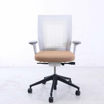 vitra. ヴィトラ【ID Air】ID Chair Concept IDチェア デスクチェア 肘付き 布張り ブラウン系 アントニオ・チッテリオ IDエア★803h11_画像1