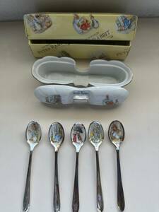  Peter Rabbit cutlery set spoon & ceramics made cutlery case 