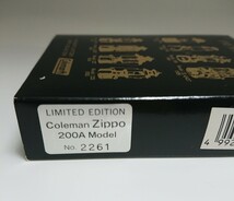1262 未使用 Zippo LIMITED EDITION ジッポー コールマン Coleman THE HALL OF FAME 200A Model　COLEMAN LANTERN 長期保管品_画像4