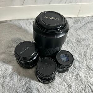 【まとめ売り】カメラレンズ PENTAX MINOLTA Canon PEAK 4種メーカー別セット