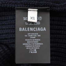 【美品】 バレンシアガ 2018年 オーバーサイズ ドライバーズニット ハイネックハーフジップセーター メンズ サイズ XS ネイビー BALENCIAGA_画像10