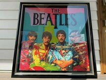 岐阜発 超大型額装アート W108xH108cm THE BEATLES 油絵 シリアルナンバー有 ビートルズ 詳細不明 SAK ジョンレノン ポールマッカートニー_画像2