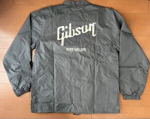 未使用品 ルードギャラリー × ギブソン コラボ コーチジャケット Mサイズ グレー メンズ rudegallery Gibson