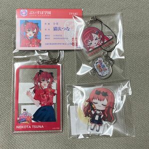 ぶいすぽっ！ 猫汰つな 文化体育祭 夏コミ ミニアクスタ アクキー 缶バッジ チェキ風アクリルキーホルダー 学生証