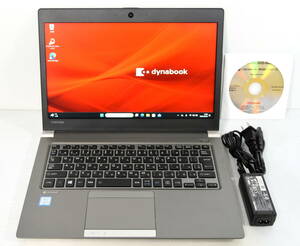 美品 ☆ 東芝 dynabook R63/H Core i5-8250U 1.6(3.4)GHz/SSD 256GB/FHD 1920x1080/無線/Bt/カメラ/Office 2021/最新W11&リカバリ付 ☆0311