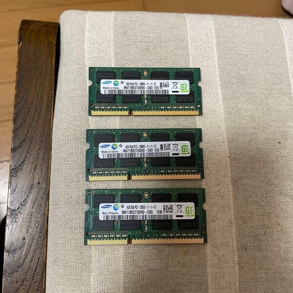 SAMSUNG ノート PC DDR3 PC3-12800S 4GBX3枚合計12GB