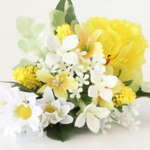 【在庫セール】Sサイズ 高さ15cm お仏壇用の造花 小さい仏花（Ｓ） なーむくまちゃん工房_画像2