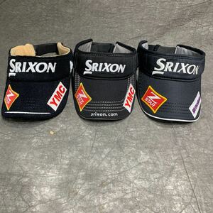 スリクソン SRIXON サンバイザー 帽子 白 ZSTAR 飯田通商 ゴルフウェア GOLF 3個セット　YMC ブラック