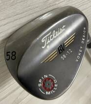 Titleist VOKEY DESIGN 58-12 ボーケイ ウェッジ スピンミルド SPIN MILLED N.S.PRO 950GH タイトリスト イオミック Sticky 1.8_画像1