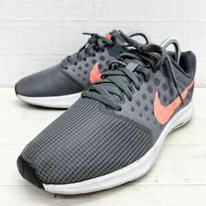 1400◎ NIKE ナイキ 靴 ランニング シューズ スニーカー ローカット メッシュ レースアップ カジュアル グレー レディース24.0