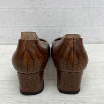 1367◎ ④ イタリア製 Salvatore Ferragamo サルヴァトーレ フェラガモ 靴 パンプス ヒール カジュアル ブラウン レディース5.5_画像5