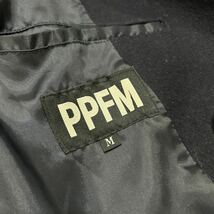 TT @ 良品 '着心地抜群' PPFM ピーピーエフエ厶 高品質 WOOL混 ダブルブレスト Pコート / ピーコート M 上着 メンズ 紳士服 アウター 00's_画像6