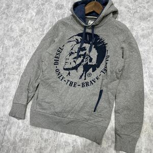 U @ 国内正規品 '人気 ブレイブマンプリント' DIESEL ディーゼル 長袖 スウェット パーカー HODDIE プルオーバー S 紳士服 アウター 古着