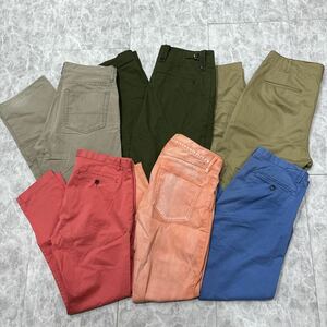 ＊ まとめ売り '豪華 6点セット' BEAMS HEART / UNITED ARROWS / J.CREW / ESTNATION コットンパンツ ストレッチパンツ L W32 メンズ 卸売