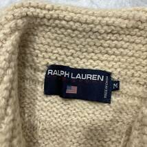 E ＊ 国内正規品 '人気シルエット' RALPH LAUREN ラルフローレン POLO SPORT 高品質 WOOL & SILK ニット 襟付き セーター M レディース_画像5