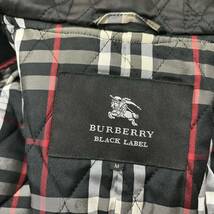 1円~ ＊ 国内正規品 '高級紳士服' BURBERRY BLACK LABEL バーバリー 裏地 チェック柄 中綿 カシミヤ混 メルトンウール ダッフルコート M_画像6