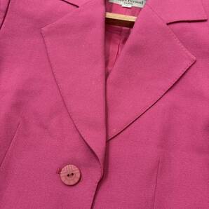 K ＊ 日本製 '高級感溢れる' Louis Feraud ルイフェロー 高品質 WOOL テーラードジャケット size11 レディース 婦人服 アウター PINKの画像8