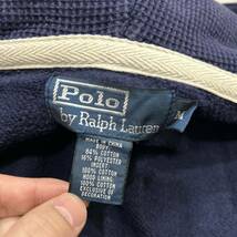 NN @ 古着 '人気 ポニー刺繍' Polo by Ralph Lauren ポロラルフローレン 裏起毛 ジップアップ スウェット パーカー M 上着 アウター NAVY_画像6