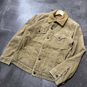 DD ☆ 人気モデル!! '保温性抜群' LEVI’S リーバイス 70500 中綿 コーデュロイ ジャケット 裏地ボア size:L メンズ アウター BRN アメカジ