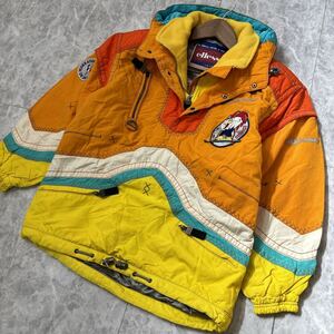 UUU＊ 日本製 '希少 90's ビンテージ' ellesse エレッセ 中綿 プルオーバー スノージャケット S メンズ スキーウェア / スノーボードウェア