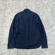 Y ☆美品/ 人気モデル!! '日本製' narifuri ナリフリ 長袖 COTTON100%生地 ボタンダウン デニムシャツ size:M メンズ トップス 紳士服 NVY_画像3