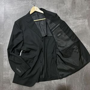 Y @ 日本製 '高級感溢れる' BURBERRY BLACK LABEL バーバリー ブラックレーベル WOOL混 ストライプ柄 テーラードジャケット 38L アウター 