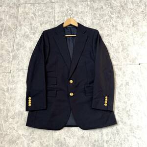 Q☆高級感溢れる '豪華!!金ボタン装飾' POLO by RALPH LAUREN ラルフローレン WOOL100% フランネル生地 テーラードジャケット 94YA6 紳士服