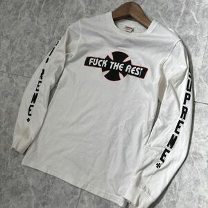 1円~ ＊ 15FW 米国製 '希少 コラボモデル' Supreme シュプリーム × Independent インデペンデント Fuck The Rest L/S Tee 長袖 Tシャツ S 