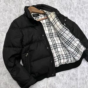 1円~ ＊ 国内正規品 '極上DOWN95%' BURBERRY BLACK LABEL バーバリー 裏地 チェック柄 中綿 ダウンジャケット M メンズ 高級紳士服 