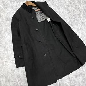 1円~ ＊ 英国製 国内正規品 '高級感溢れる' MACKINTOSH マッキントッシュ 比翼 スプリング ステンカラーコート 36 メンズ アウター BLACK