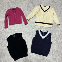 1円~ ＊ 大量 まとめ売り '豪華34点セット' RALPH LAUREN ラルフローレン 子供服 sizeS (7-8) 130~140cm キッズ 男の子 女の子 卸売り _画像4