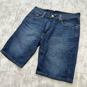 DD ☆ 人気モデル!! '都会のアメカジ服' LEVI’S リーバイス 505 濃紺 ショート ハーフ デニムパンツ ジーンズ size:W30 メンズ ボトムス