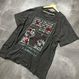 DD☆大きいサイズ!!'ロゴプリントデザイン' LOST DAZE ロストデイズ 半袖 クルーネック Tシャツ 古着 XL メンズ トップス ビッグシルエット