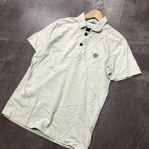 DD ☆ 高級ラグジュアリー服 'イタリア製' STONE ISLAND ストーンアイランド 半袖 ハーフジップ&ボタン ポロシャツ size:M トップス 紳士服