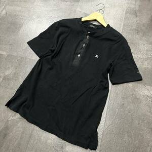 DD☆ 高級感溢れる!!'日本製' BURBERRY BLACK LABEL バーバリー 半袖 コットン100% ヘンリーネック Tシャツ size:2 メンズ トップス 紳士服