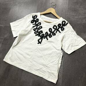 DD ☆ 人気モデル!! '日本製' L'EQUIPE YOSHIE INABA レキップヨシエイナバ 半袖 カットソー Tシャツ size:38 レディース トップス WHTの画像1